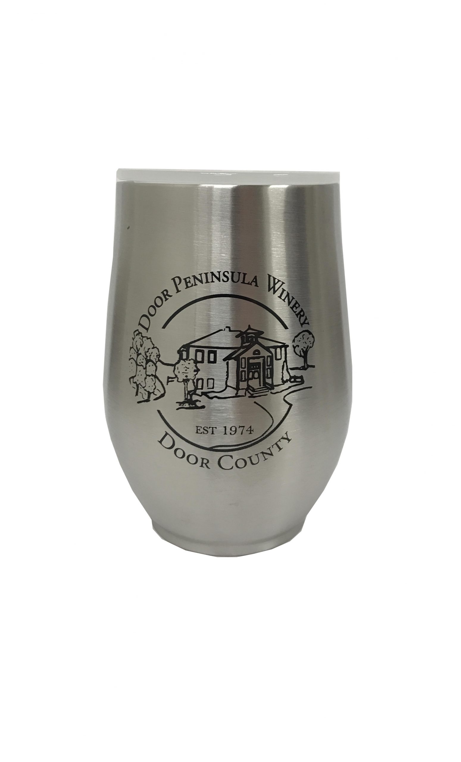 Stainless Steel Logo Wine Tumbler – Door Peninsula Winery